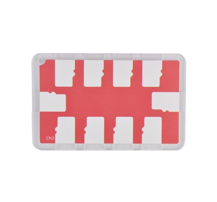 JJC Minneskorthållare röd för 10xMSD kreditkortformat