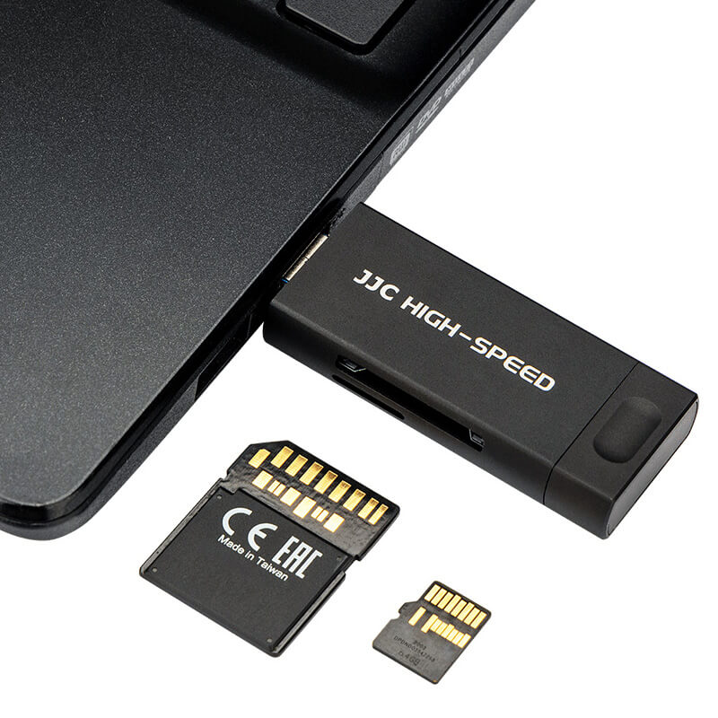 JJC Minneskortläsare 3i1 USB 3.1 för SD/SDHC/SDXC minneskort