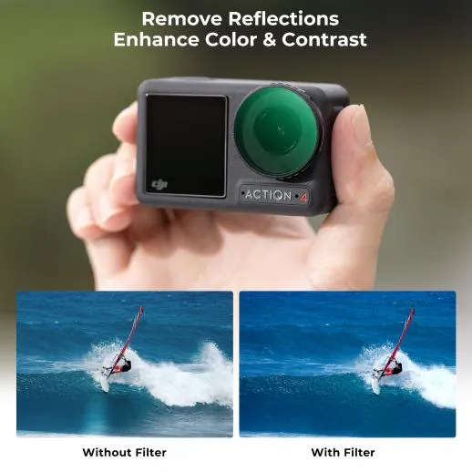 K&F Concept CPL-filter til DJI Osmo Action 4 / 5 Pro