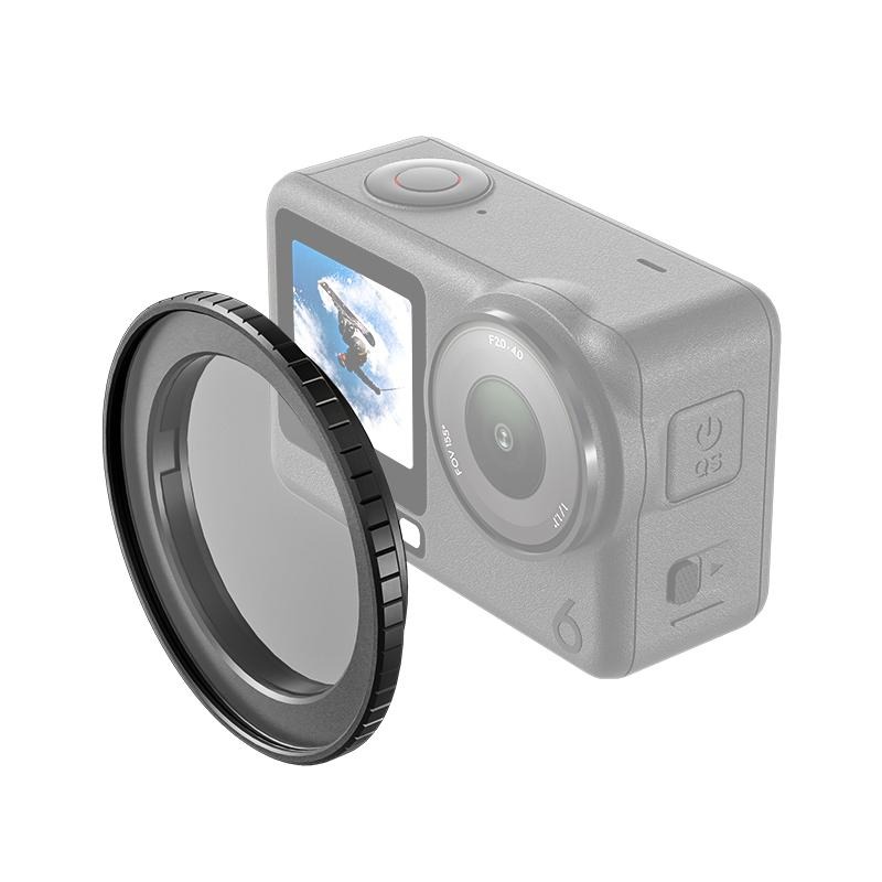 Puluz filterholder i aluminium til DJI Osmo Action 6 – 49 mm
