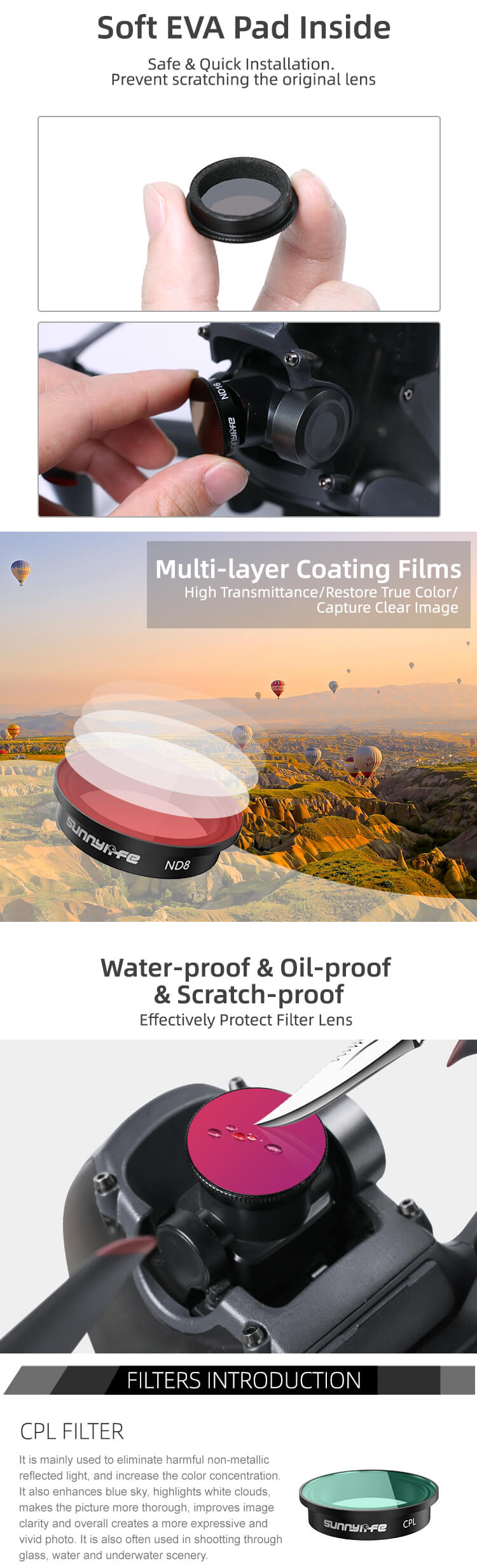 Sunnylife ND4-filter til DJI FPV