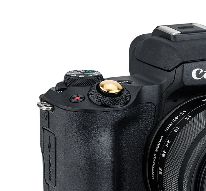 JJC Mjuk avtryckarknapp självhäftande Guld Konvex