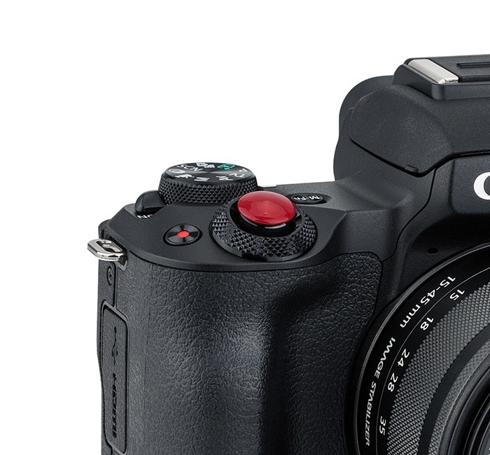 JJC Mjuk avtryckarknapp självhäftande Mörkröd Konvex