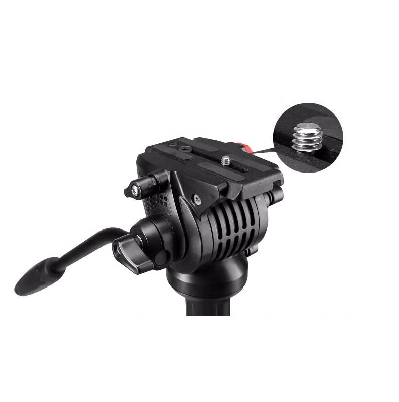 Weifeng Enbensstativ med videohuvud & fötter 145cm 5kg