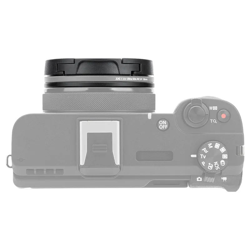 JJC 2-i-1 filteradapter 58 mm og objektivdæksel til Canon PowerShot V1