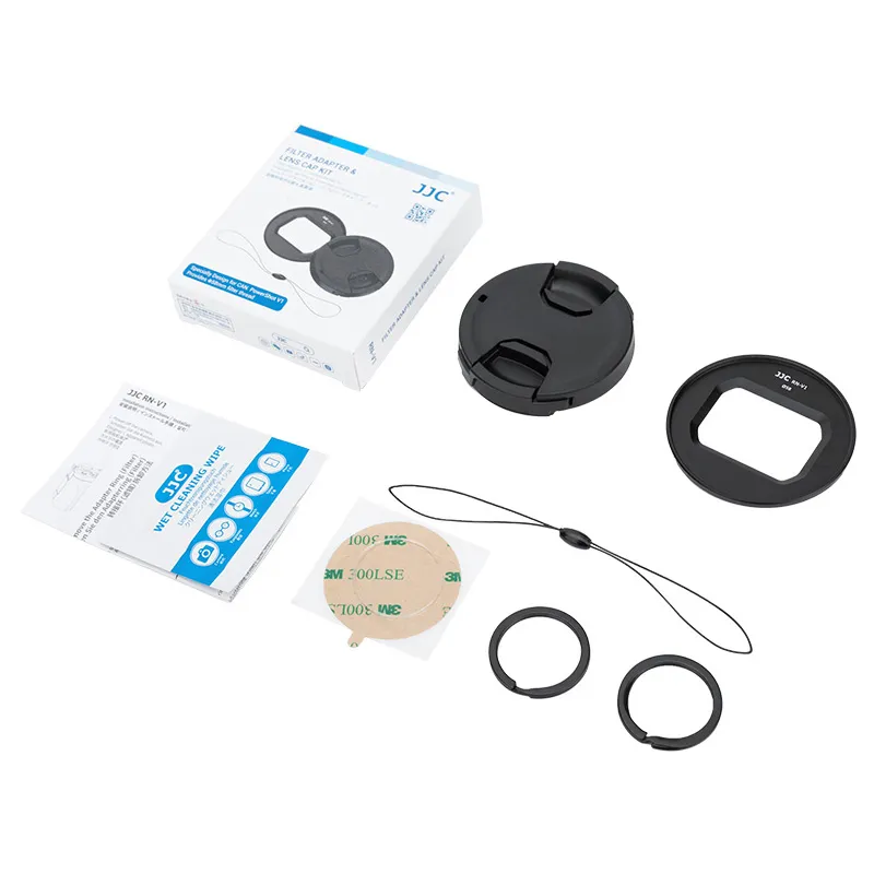 JJC 2-i-1 filteradapter 58 mm og objektivdæksel til Canon PowerShot V1