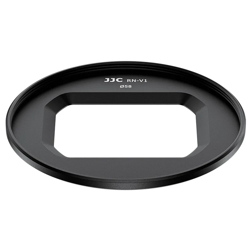 JJC 2-i-1 filteradapter 58 mm og objektivdæksel til Canon PowerShot V1