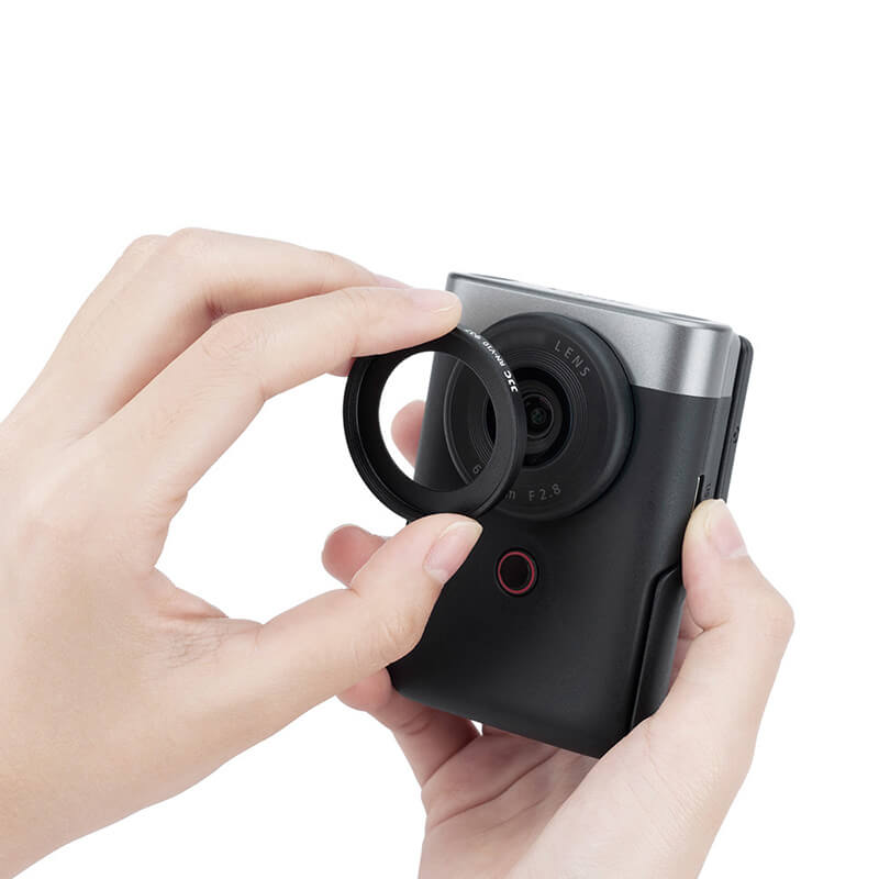 JJC 2-i-1 filteradapter 37 mm og objektivdæksel til Canon PowerShot V10