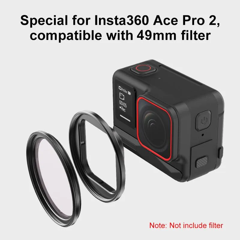 Puluz filterholder i aluminium til Insta360 Ace Pro 2 – 49 mm