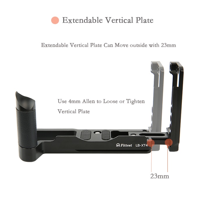 Fittest L-Bracket med handgrepp för Fujifilm X-T4