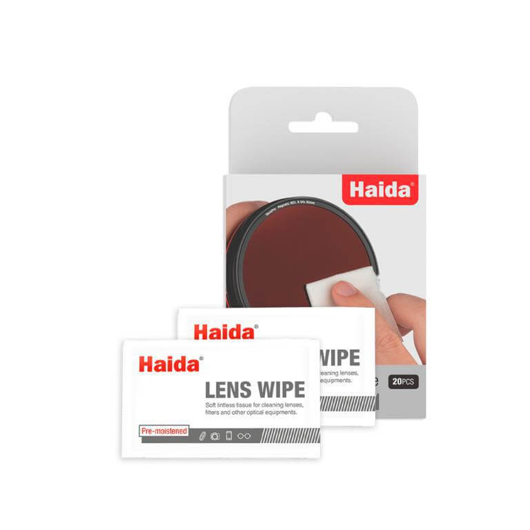 Haida 20 stycken förfuktade Rengöringsservetter för rengöring av optik, mobil