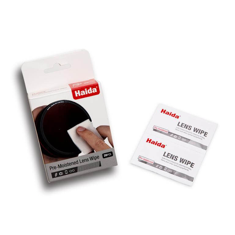 Haida 20 stycken förfuktade Rengöringsservetter för rengöring av optik, mobil