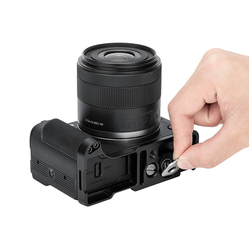 JJC handgrepp för Canon EOS R50 V med fack för AirTag