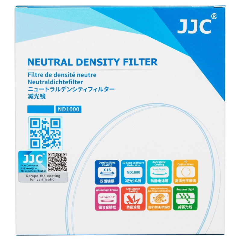 JJC ND1000-filter – 10 trin lysreduktion og 8-lags multicoating
