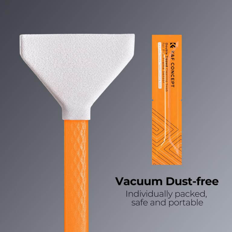 K&F Concept 10st Rengöringsstickor & rengöringsvätska för Fullformat