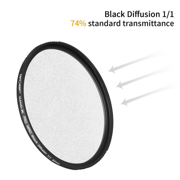 K&F Concept Black Diffusion 1/1 filter Nano-X
