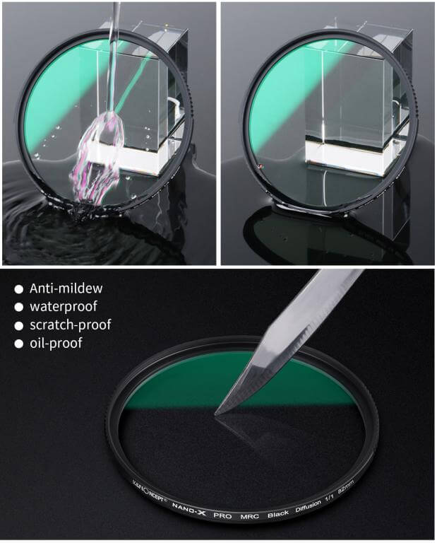 K&F Concept Black Diffusion 1/1 filter Nano-X