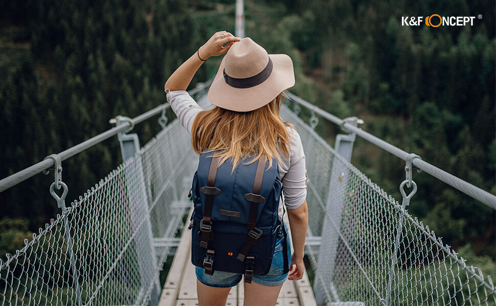 K&F Concept Kameraryggsäck svart med uttagbar innerskydd/insats