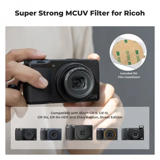 K&F Concept MCUV-filter til Ricoh GR-serien