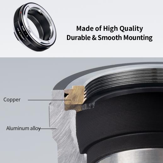 K&F Concept Objektivadapter till Konica AR-objektiv för Leica L-kamerahus