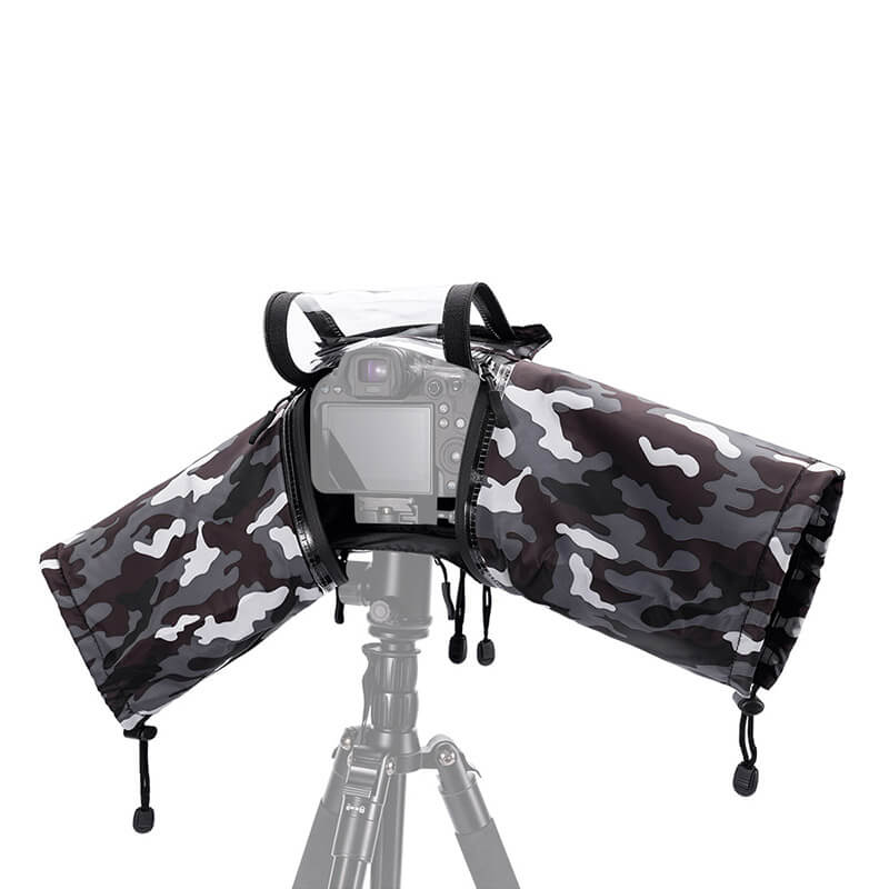 JJC RC-S Kameraregnskydd kamoflage för spegellösa kameror med objektiv