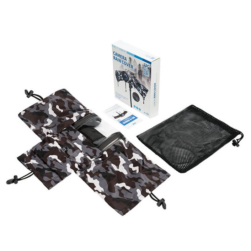 JJC RC-S Kameraregnskydd kamoflage för spegellösa kameror med objektiv