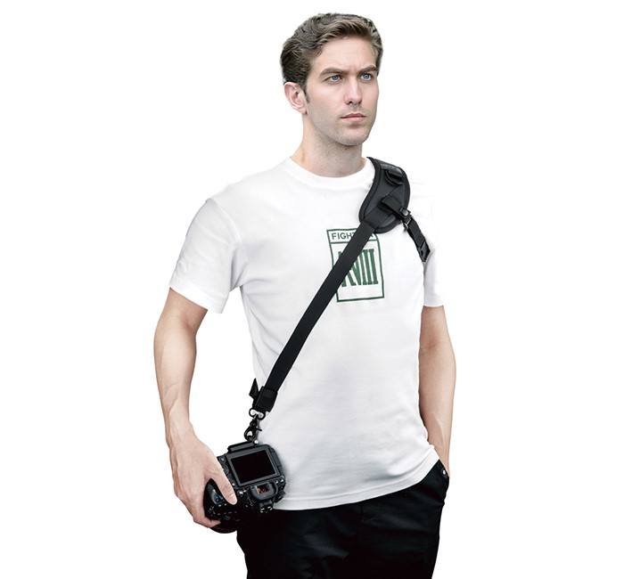 JJC Axelrem bågformad & armhålsrem med snabbplatta Arca-Swiss standard