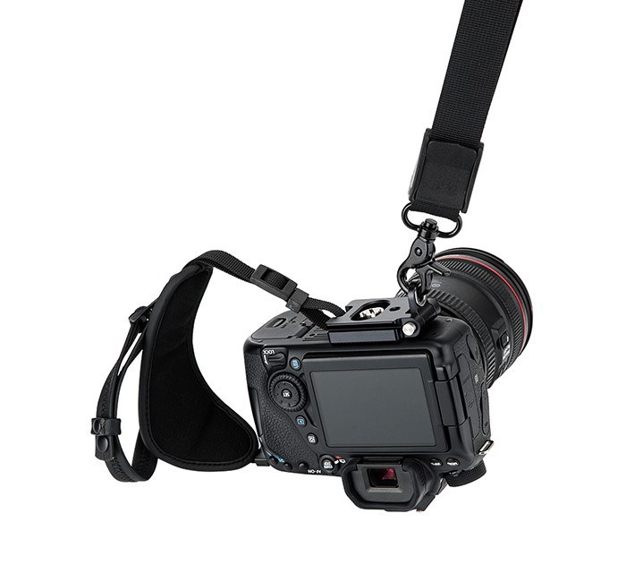 JJC Axelrem bågformad & armhålsrem med snabbplatta Arca-Swiss standard