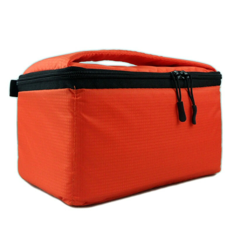 Innerväska för kamera & optik med handtag 26x15x14cm Orange