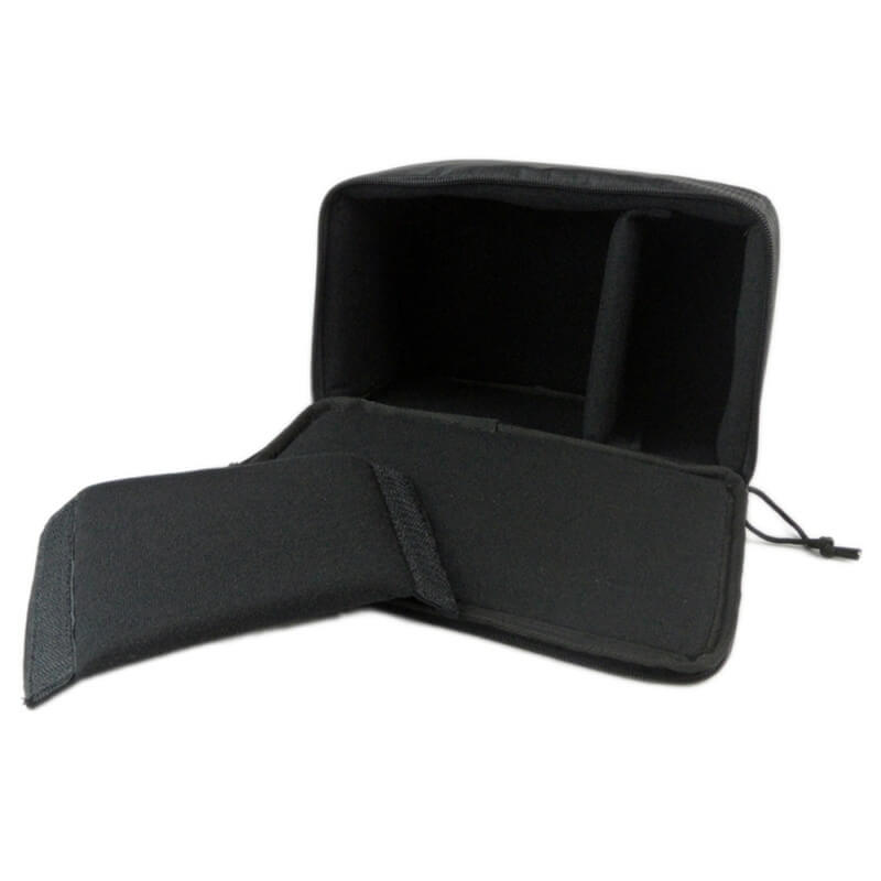 Kamerainsats med handtag 26x5x14 cm – flyttbara avdelare svart