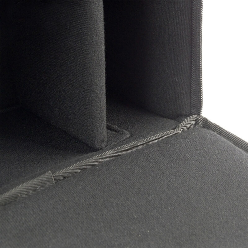 Kamerainsats med handtag 26x5x14 cm – flyttbara avdelare svart