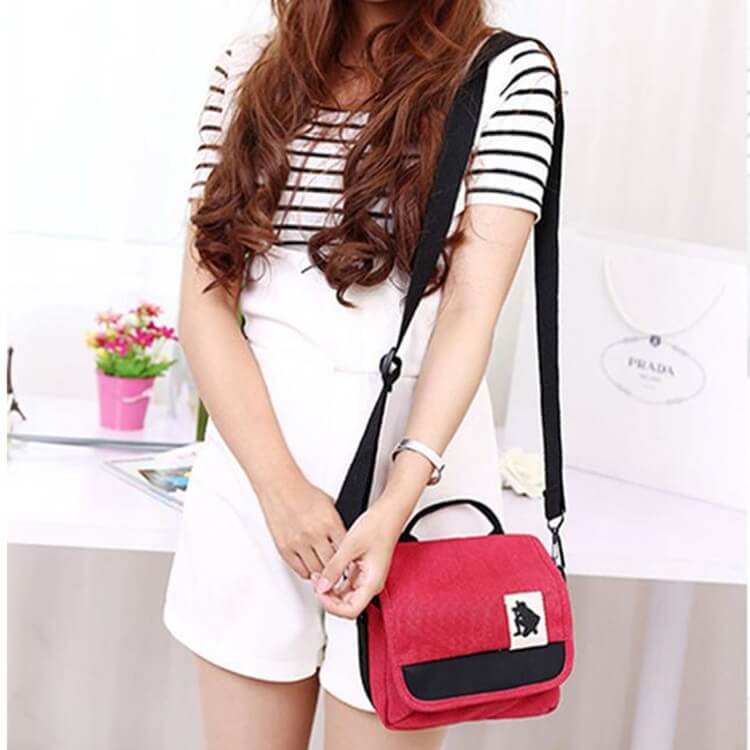 Kameraväska röd för spegellösa Systemkamera