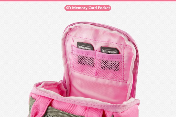 Kiwifotos KCC-001 kameraväska rosa för spegellösa kameror