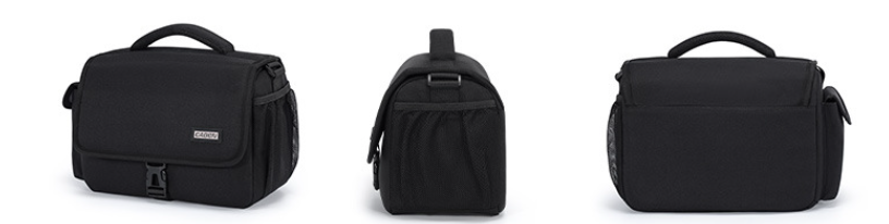 Caden D27 Trendig svart Axelväska för kameran 24x19x14cm
