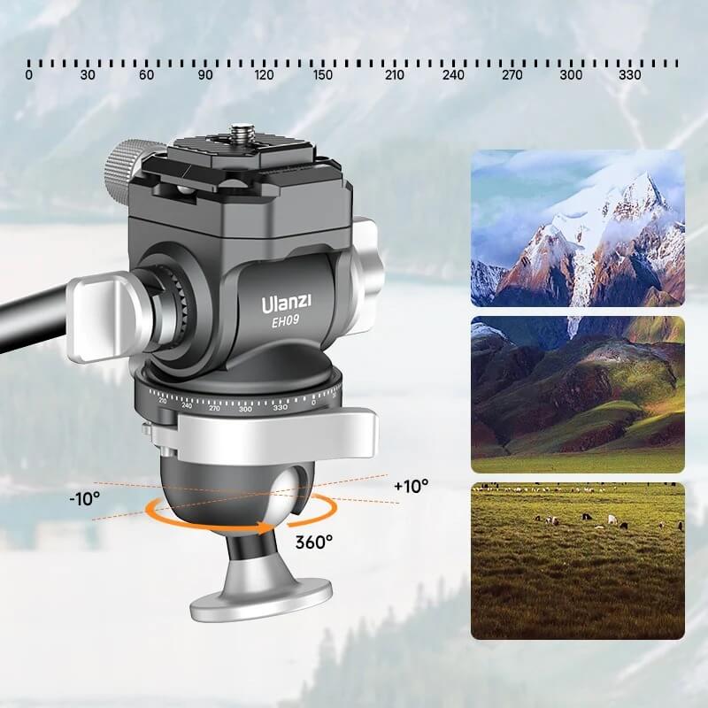 Ulanzi EH-09 Videohuvud inverterad för stativ med spak