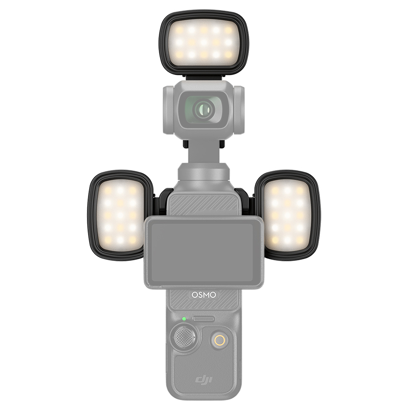 JJC 3st Mini LED-lampor och hållare för DJI Osmo Pocket 3