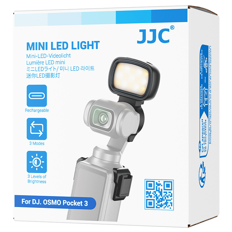 JJC 3st Mini LED-lampor och hållare för DJI Osmo Pocket 3