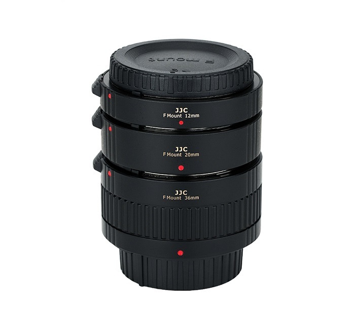 JJC Mellanringar 12/20/36 mm för Nikon F – elektronisk för makro