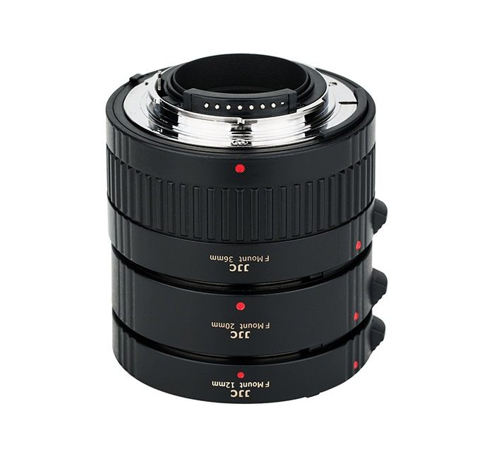 JJC Mellanringar 12/20/36 mm för Nikon F – elektronisk för makro
