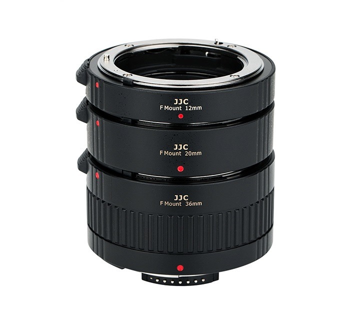 JJC Mellanringar 12/20/36 mm för Nikon F – elektronisk för makro