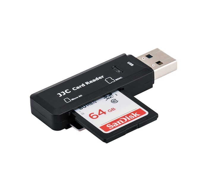 JJC Minneskortsläsare för SD (SDHC/SDXC) och Micro SD (SDHC/SDXC)