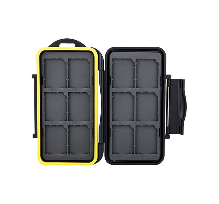 JJC Minneskortsfodral MC-SD12 – För 12 SD-kort, robust skydd