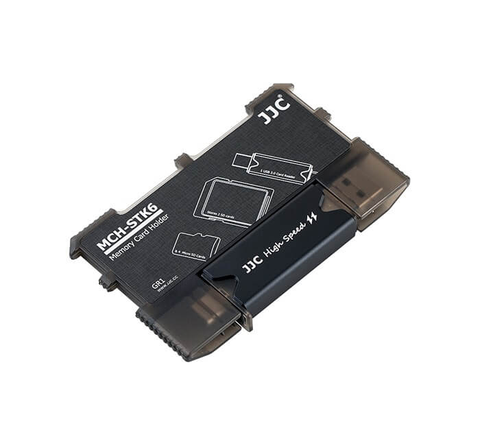 JJC Minneskorthållare & kortläsare för 2xSD 4XMSD