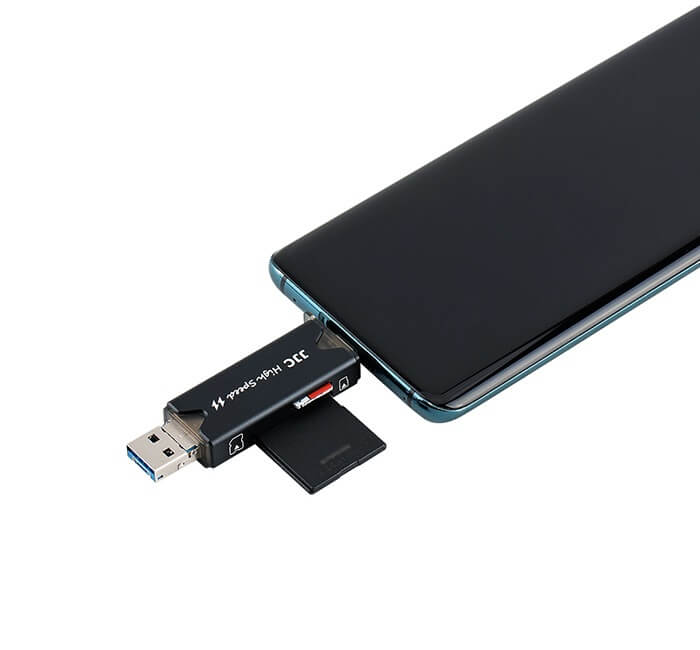 JJC Minneskorthållare & kortläsare för 2xSD 4XMSD