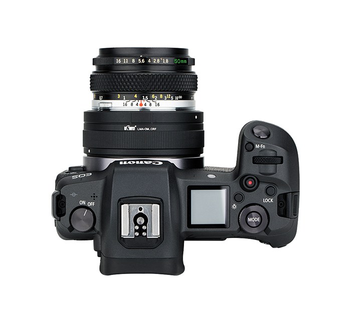 Kiwifotos Objektivadapter till Olympus OM för Canon R kamerahus