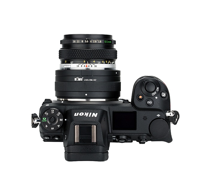 Kiwifotos Objektivadapter till Olympus OM för Nikon Z kamerahus