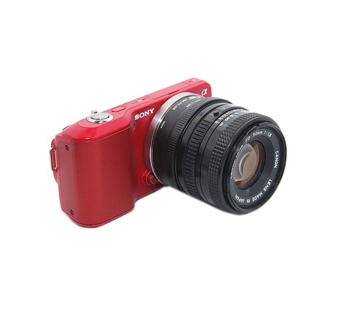 Kiwifotos Objektivadapter till Canon FD för Sony E kamerahus