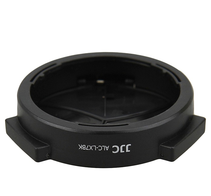 JJC Automatiskt främre objektivlock för Panasonic DMC-LX7 Leica D-Lux6 Svart