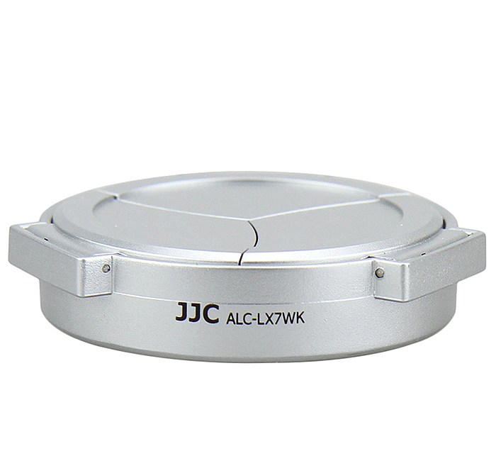 JJC Automatiskt främre objektivlock för Panasonic DMC-LX7 Leica D-Lux6 Silver