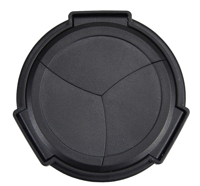 JJC Automatiskt främre objektivlock för Panasonic DMC-LX100 Leica D-Lux Svart